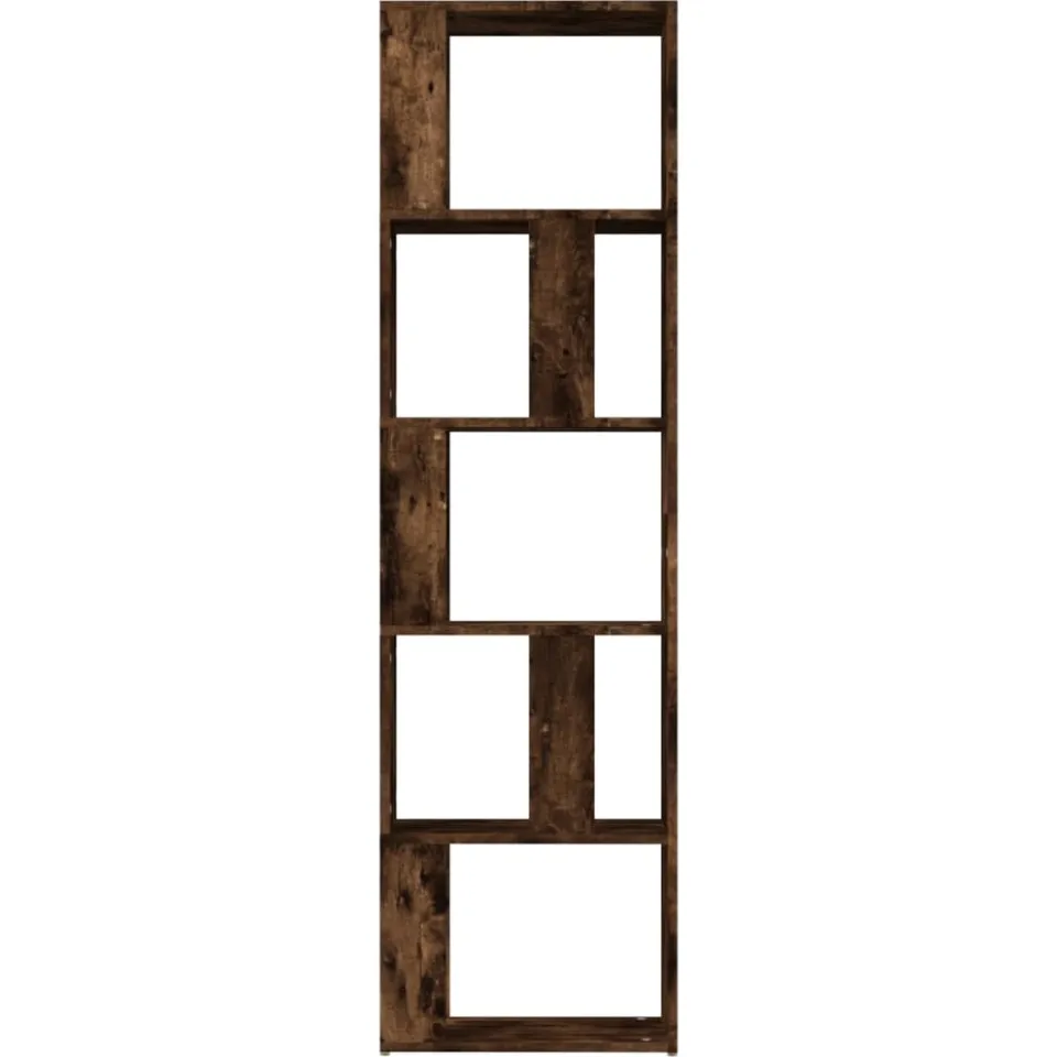 vidaXL Boekenkast 45x24x160 cm bewerkt hout gerookt eikenkleurig, foto 4