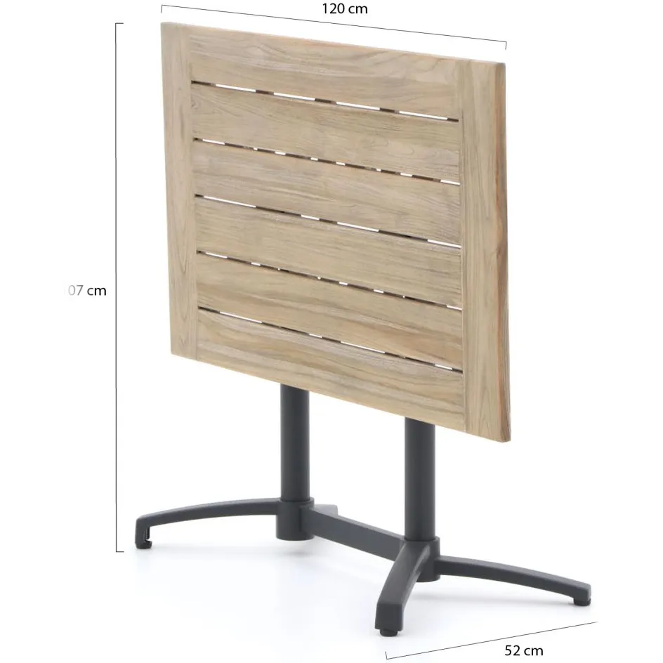 Bellagio tuinmeubelen Bellagio Canzo klaptafel 120x70x75cm grijs, foto 2