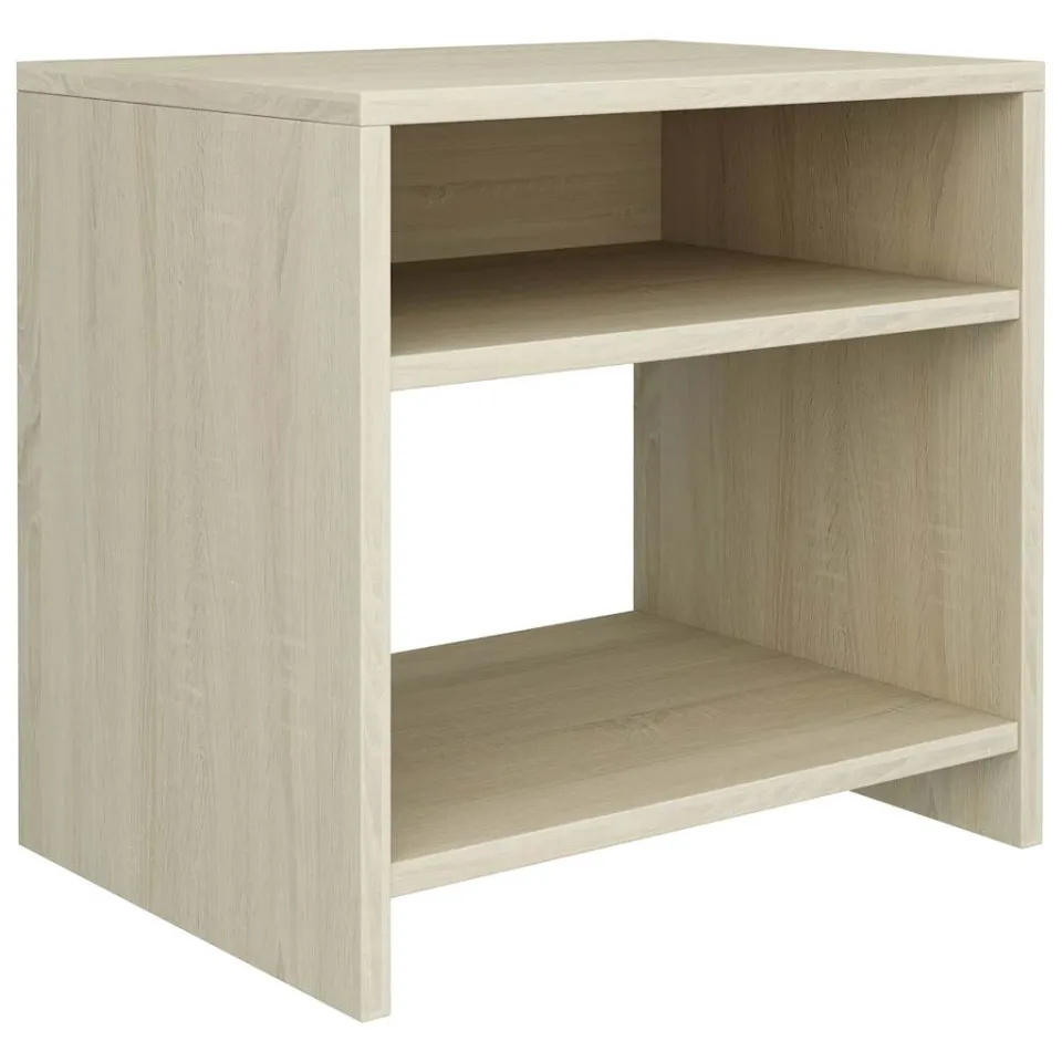 vidaXL Nachtkastje 40x30x40 cm bewerkt hout sonoma eikenkleurig, foto 3