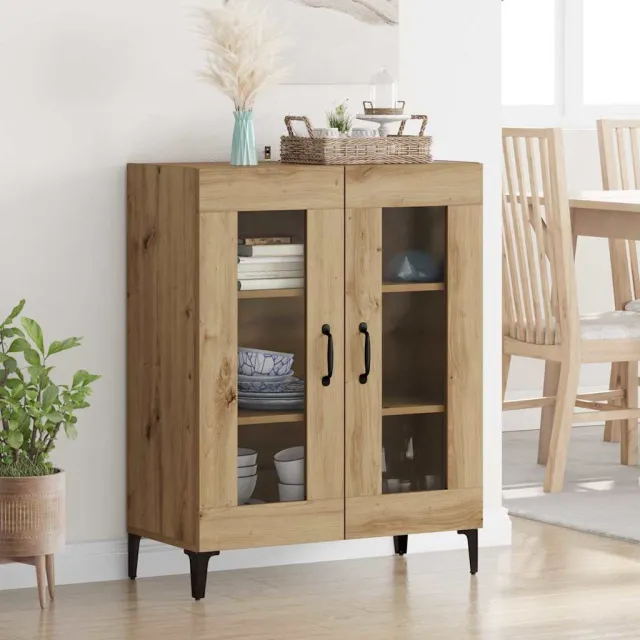 vidaXL Dressoir Artisan Eiken 69,5 x 34 x 90 cm Bruin