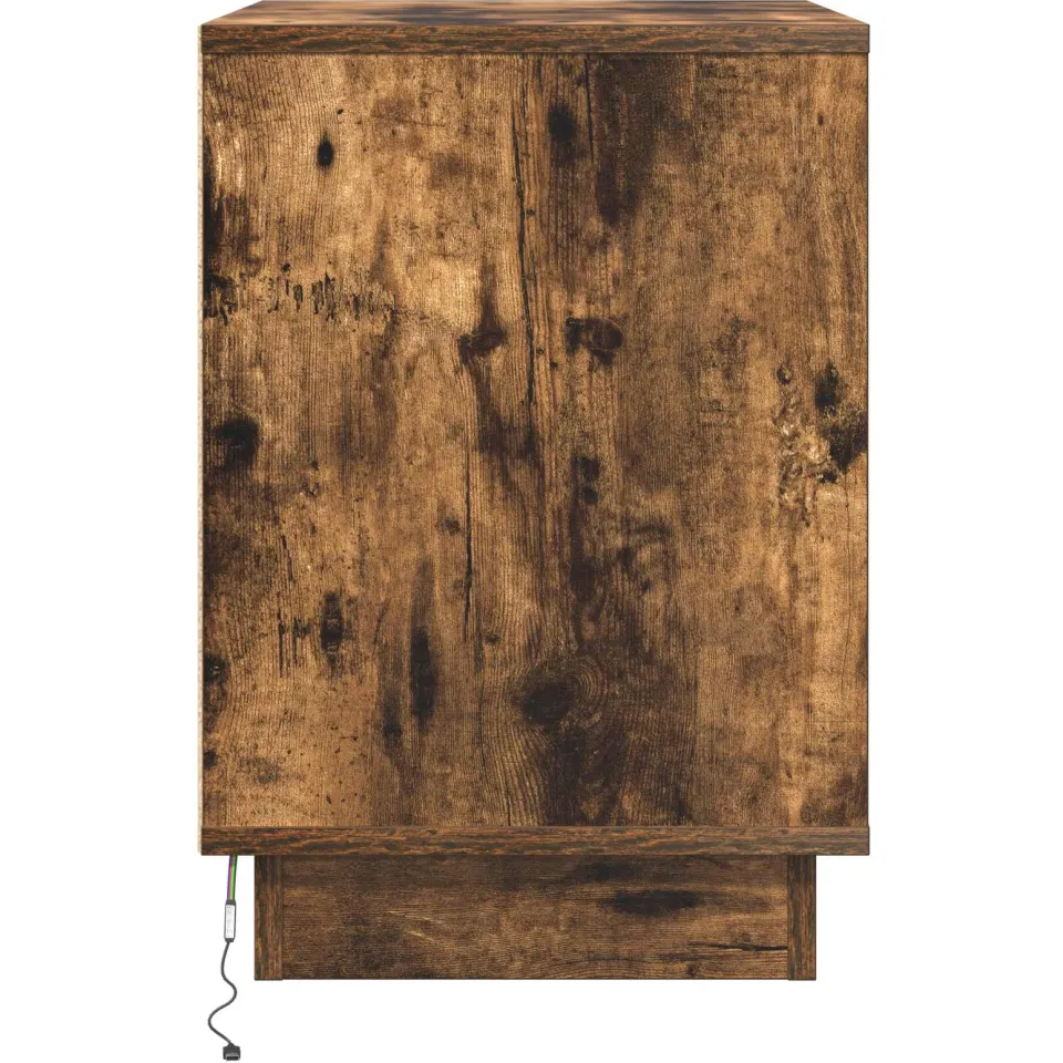 vidaXL Nachtkastje 2 st Gerookt eiken 50 x 34,5 x 50 cm. Bewerkt hout, foto 4