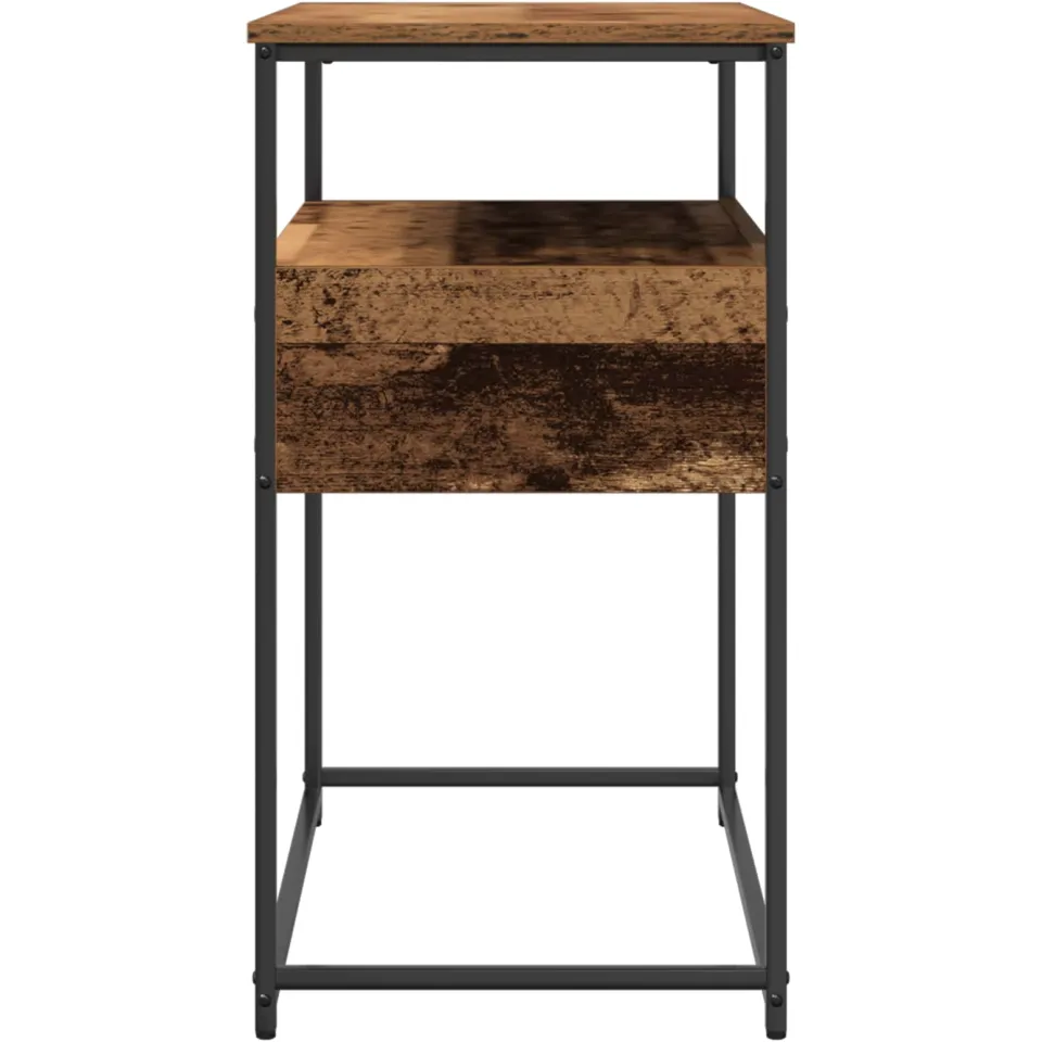 vidaXL Wandtafel Oud Hout 75 x 40 x 75 cm Bewerkt hout bruin, foto 4