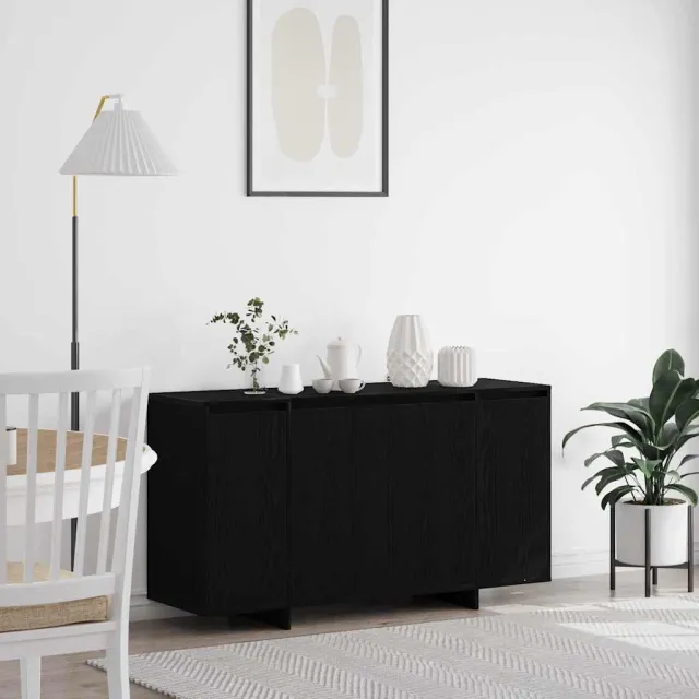vidaXL Dressoir Zwart Eiken 135 x 41 x 75 cm Bewerkt hout, foto 2