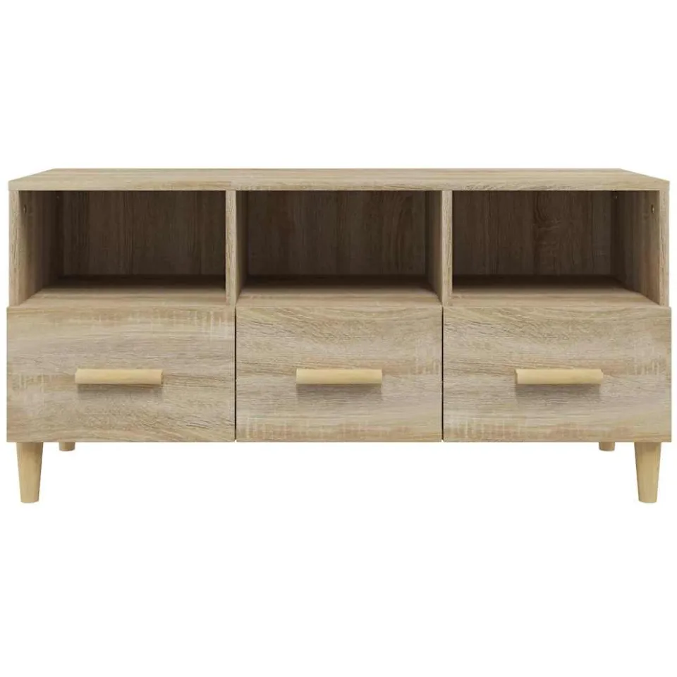 vidaXL Tv-meubel 102x36x50 cm bewerkt hout sonoma eikenkleurig, foto 4