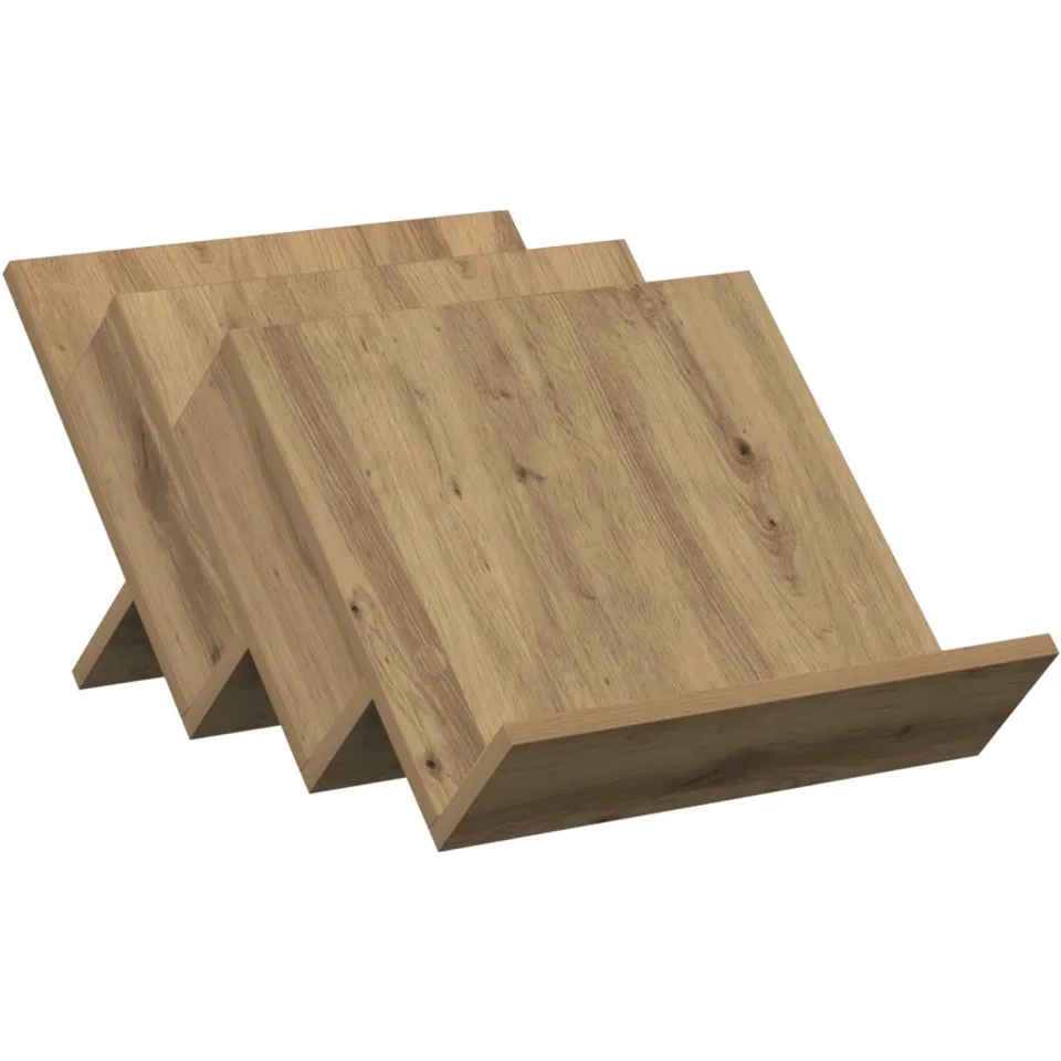 vidaXL Tijdschrift Rek Artisan Eiken 53 x 40 x 28,5 cm Bewerkt hout, foto 3