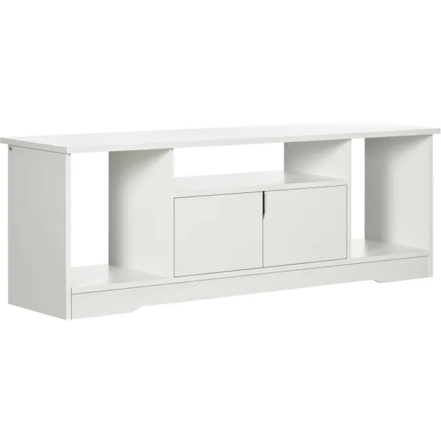 Homcom TV-standaard - Hout - 120x30x41cm - Wit