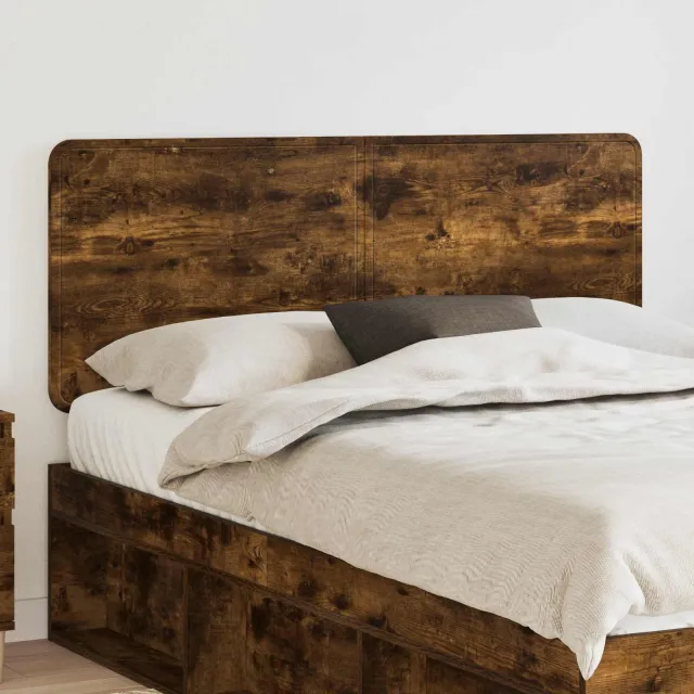 vidaXL Hoofdbord Gerookt eiken Bewerkt hout Bruin