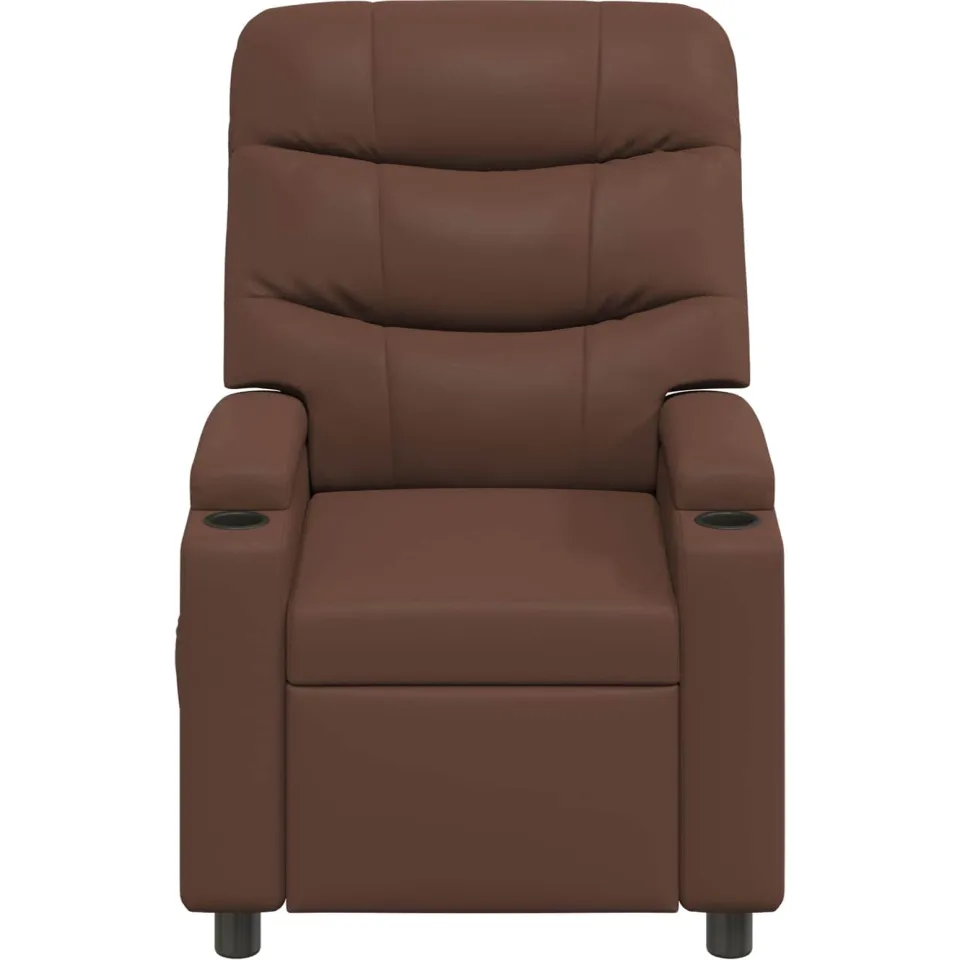 vidaXL Ligstoel Bruin 75 x 93 x 102 cm Stof, foto 4