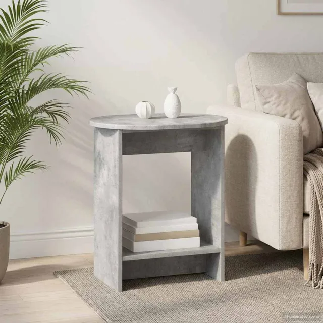 vidaXL Bijzettafel Betongrijs 50 x 39,5 x 55 cm Bewerkt hout