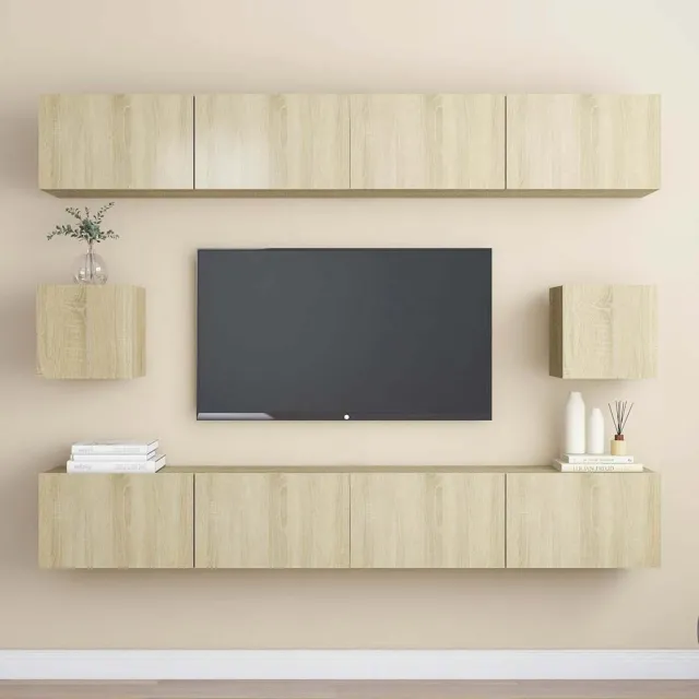 vidaXL 6-delige Tv-meubelset bewerkt hout sonoma eikenkleurig, foto 2