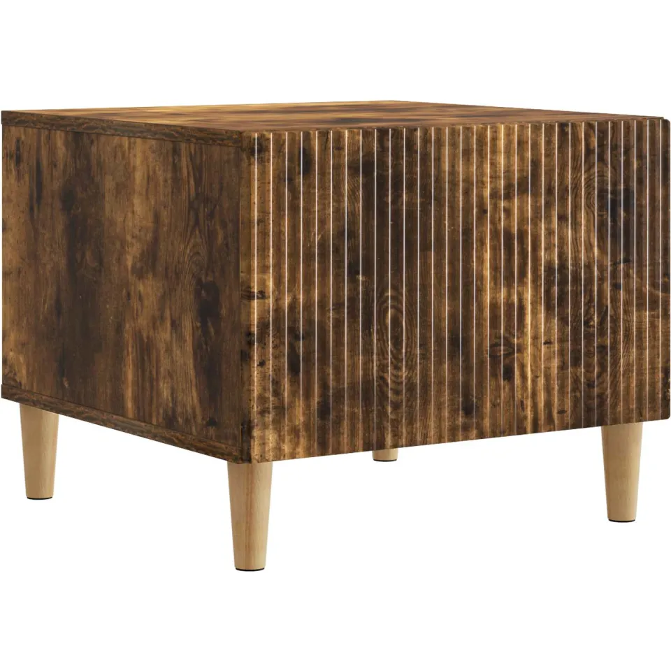 vidaXL Salontafel met lade Gerookt eiken 49 x 50 x 40 cm Bewerkt hout, foto 4