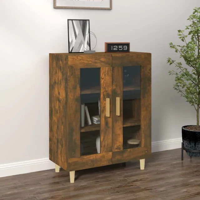 vidaXL Dressoir 69,5x34x90 cm bewerkt hout gerookt eikenkleurig, foto 2