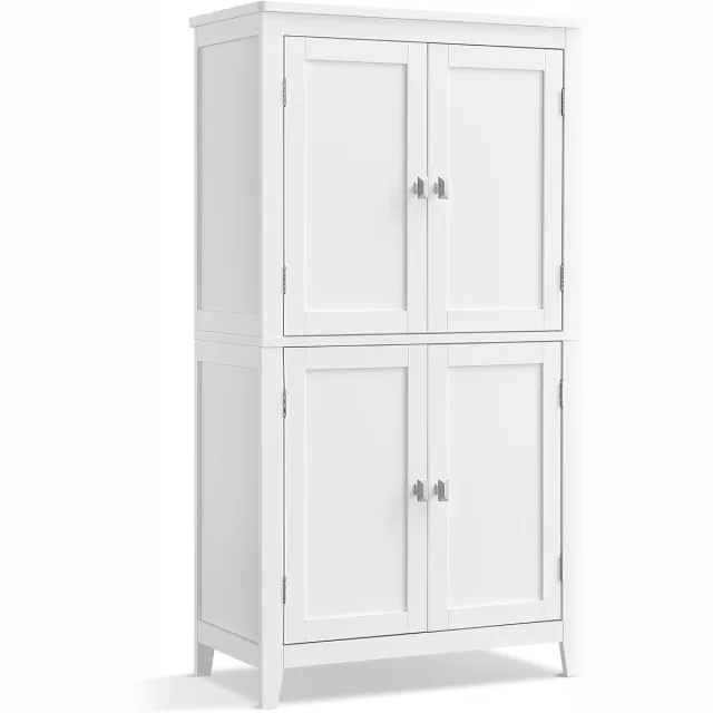 Hoppa! Vloerkast - Wit - MDF - 30 x 60 x 110 cm (B x D x H)