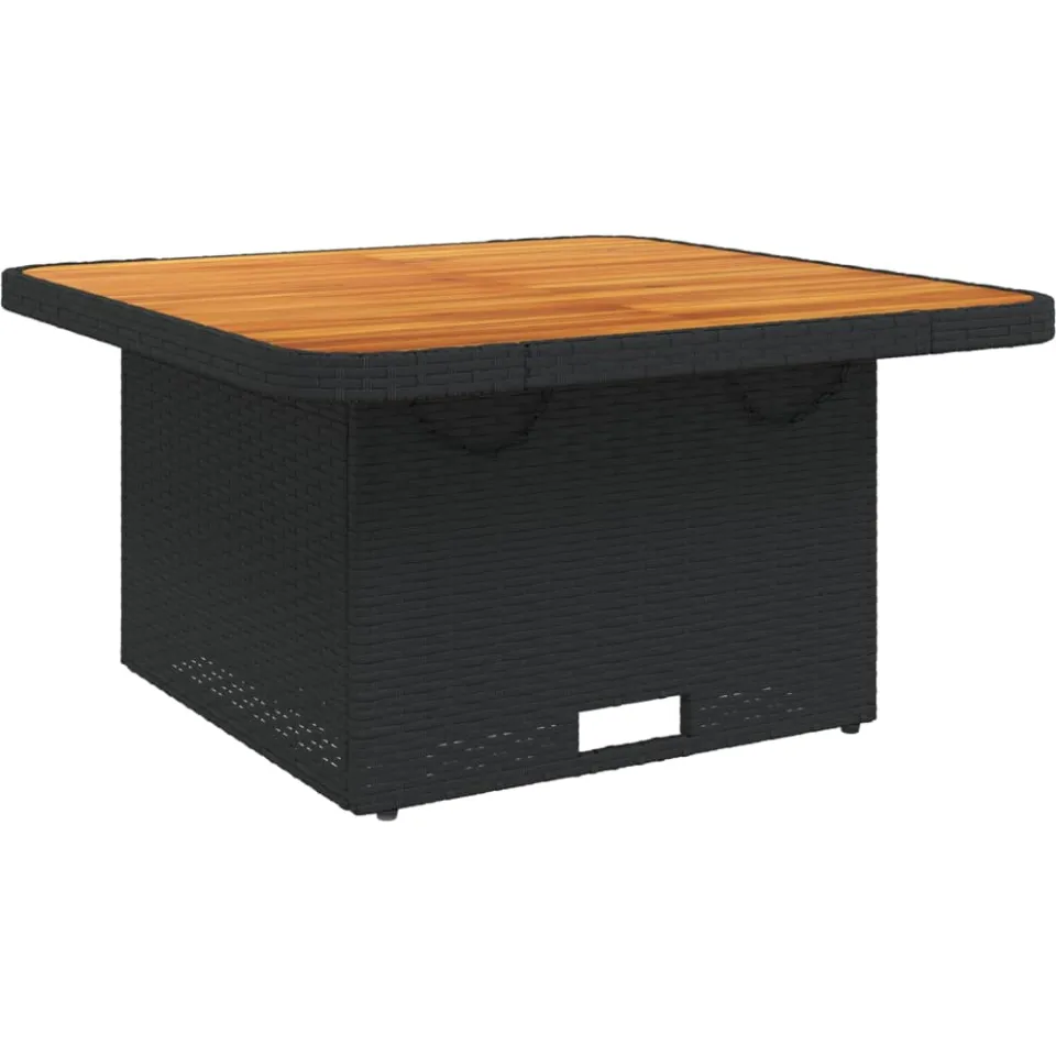 vidaXL 3-delige Tuinset met kussens poly rattan zwart, foto 3