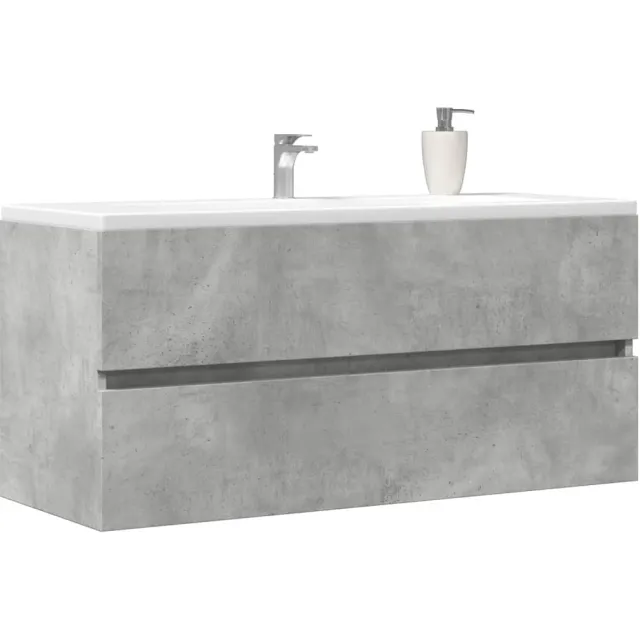 vidaXL Wastafelkast 100x38,5x45 cm spaanplaat betongrijs