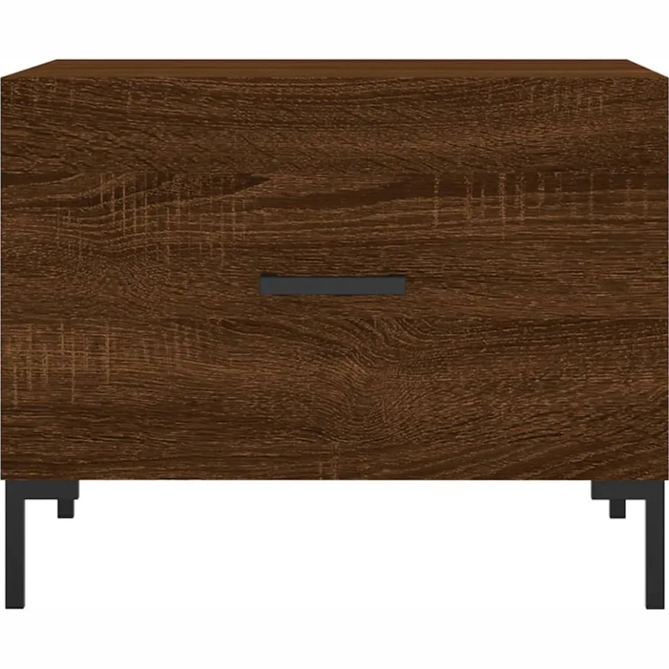 vidaXL Salontafel 50x50x40 cm bewerkt hout bruin eikenkleur