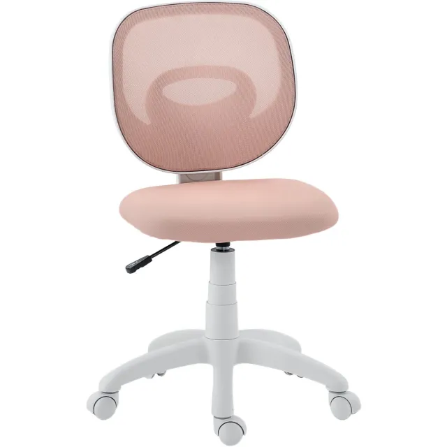Homcom bureaustoel - Mesh (100% polyester) - 59,5 x 53 x 89 cm - Roze Zwart