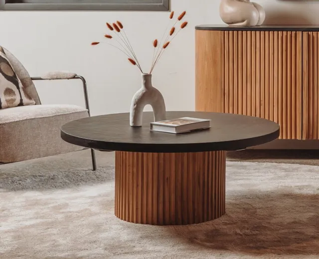 Tower Living Salontafel Palazzo rond teakhout 100 cm Naturel