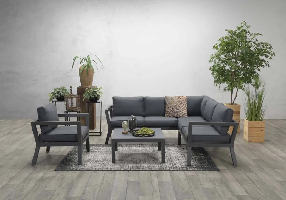 Garden Impressions Colorado lounge stoel - carbon black/ reflex black, foto 3