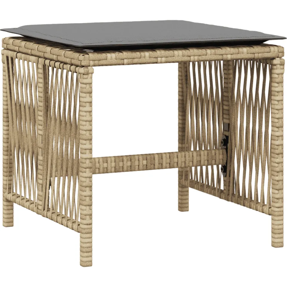 vidaXL 11-delige Tuinset met kussens poly rattan gemengd beige, foto 3