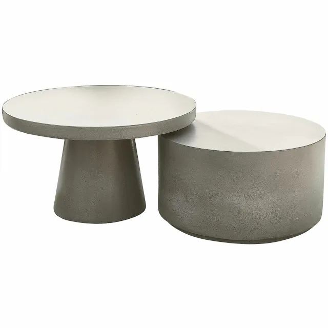 Loberon Salontafel set van 2 Divertente grijs