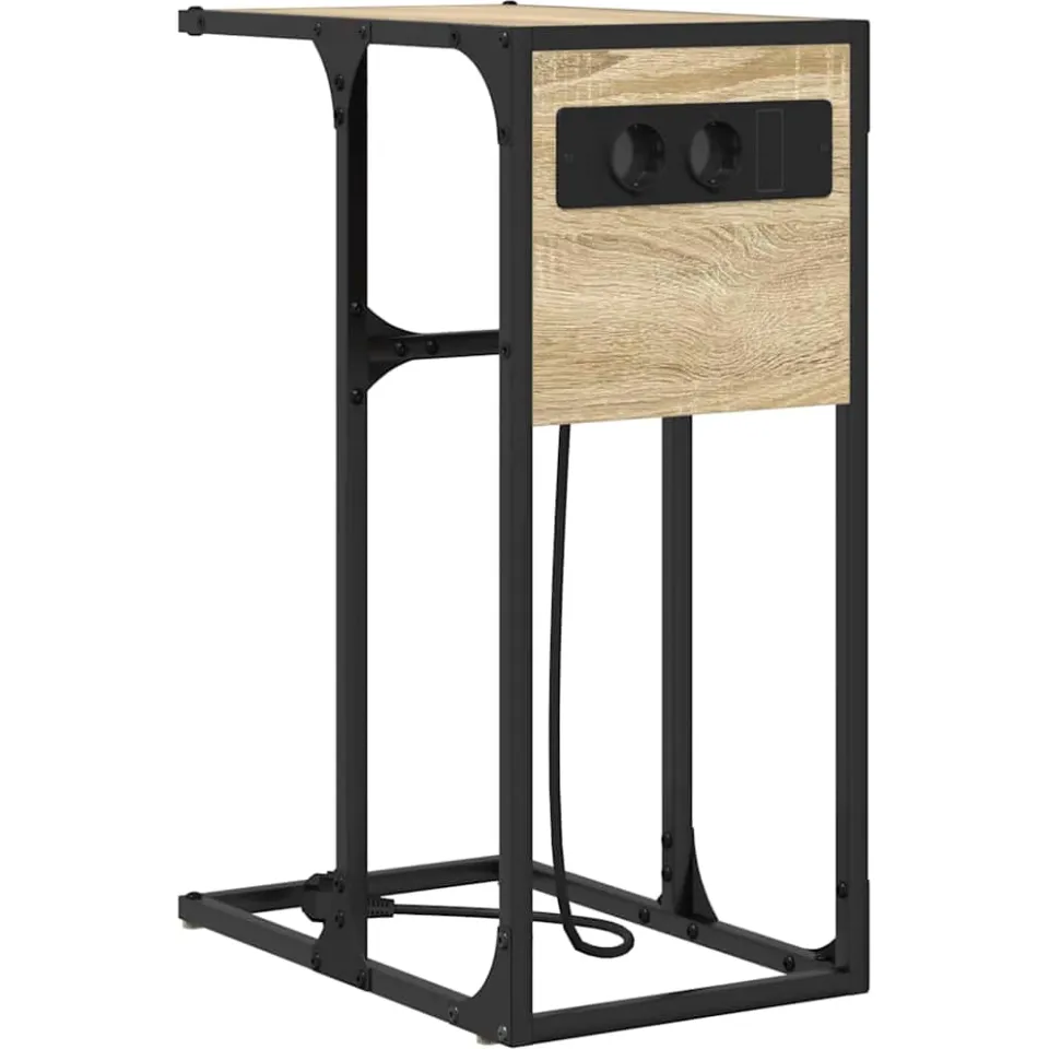 vidaXL Nachtkastje Sonoma Eiken 41,5 x 26 x 60,5 cm Bewerkt hout Bruin