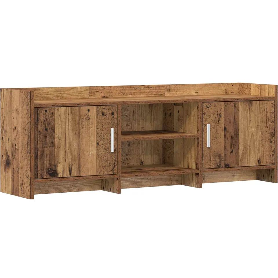 vidaXL TV-kast 130 x 33 x 47 cm Oud hout Bewerkt hout bruin, foto 3
