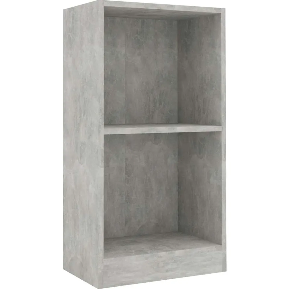 vidaXL Boekenkast 40x24x75 cm bewerkt hout betongrijs grijs, foto 3
