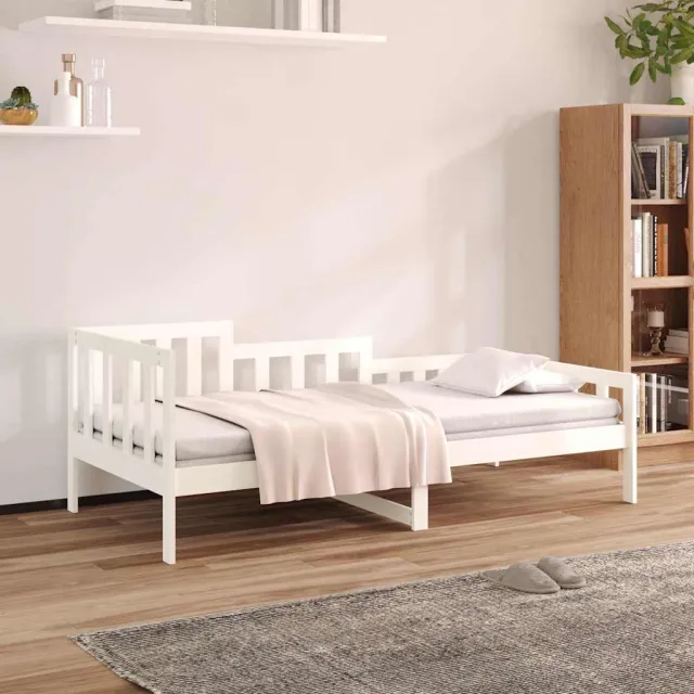 vidaXL Slaapbank zonder matras 80x200 cm massief grenenhout wit