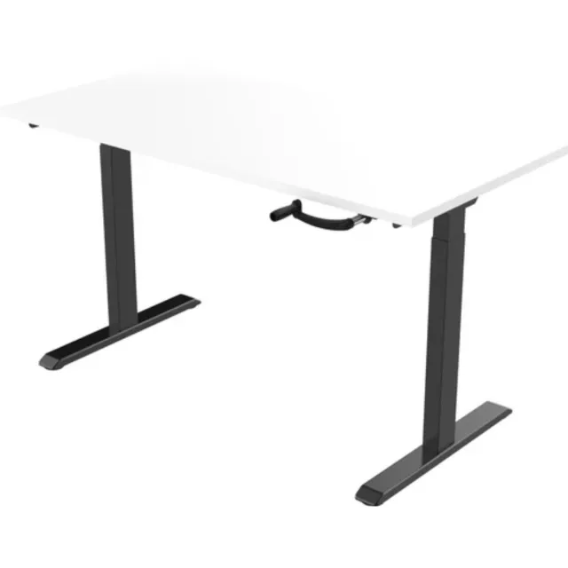 Game Hero Office Hero® Cosmic Slinger- Zit sta bureau in hoogte verstelbaar zwart frame - Game bureau - Computertafel - Werktafel - 140x80 - Wit