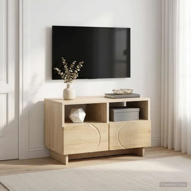 vidaXL TV-standaard 60 x 34.5 x 40 cm Sonoma Eiken Bewerkt hout Bruin