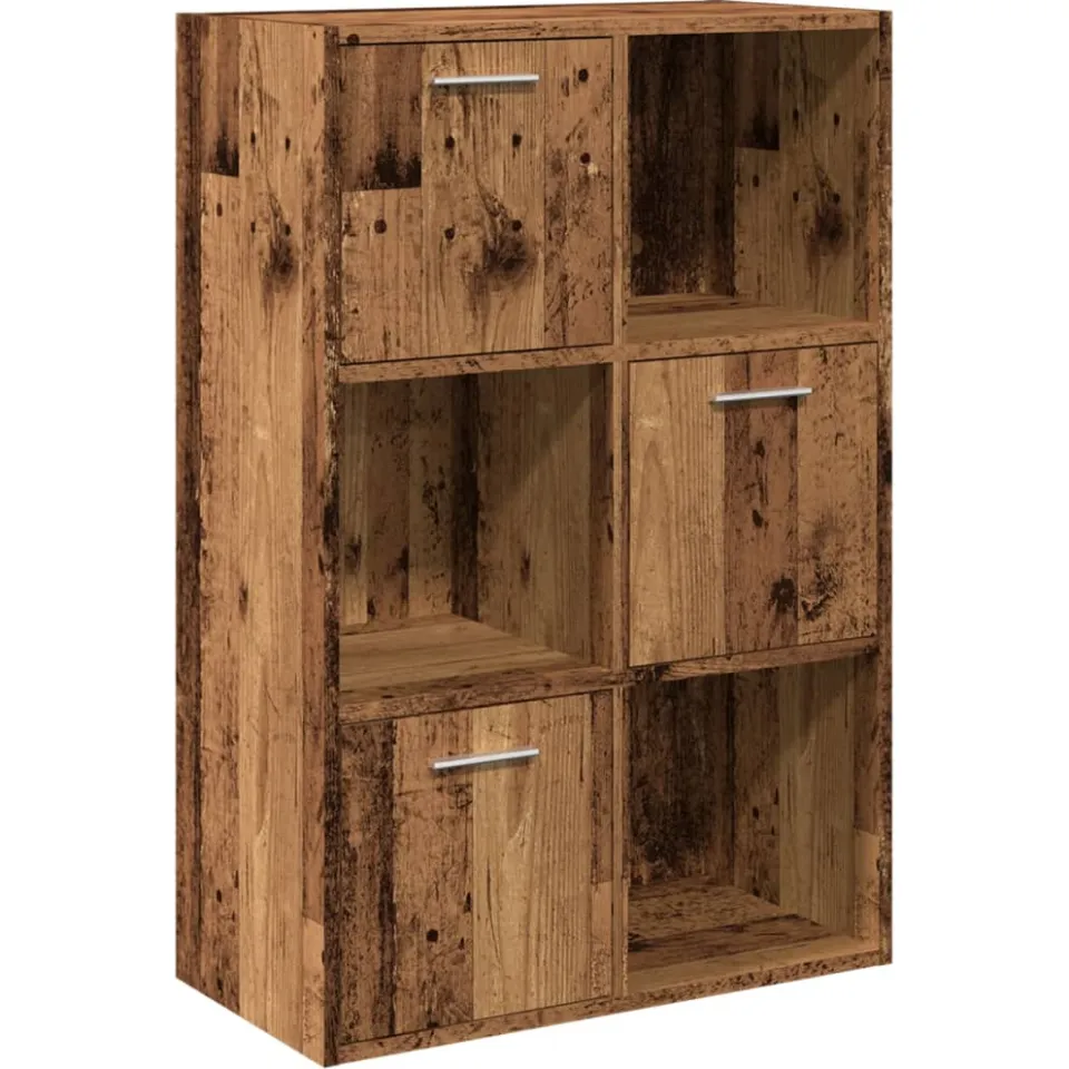 vidaXL Boekenkast 60,5x30x90 cm bewerkt hout oud houtkleurig bruin, foto 3