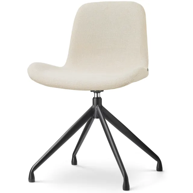 Nolon Nola-Fé draaibare eetkamerstoel cottonbeige - zwart onderstel