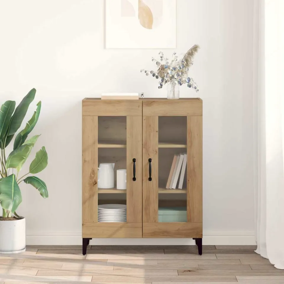 vidaXL Dressoir Artisan Eiken 69,5 x 34 x 90 cm, foto 3