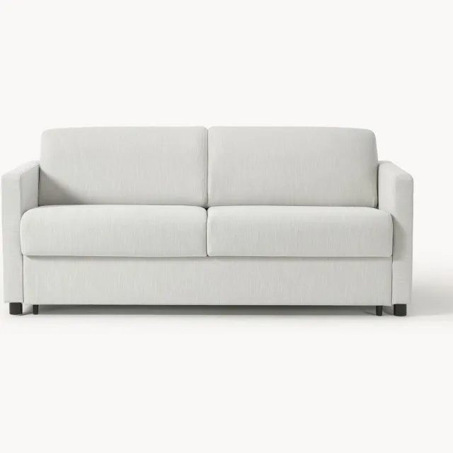 Westwing Collection Slaapbank Morgan (2-zits) met matras Taupe