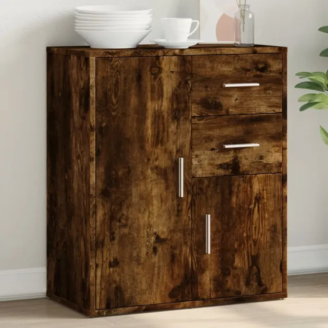 vidaXL Dressoir 60x31x70 cm bewerkt hout gerookt eikenkleurig, foto 2