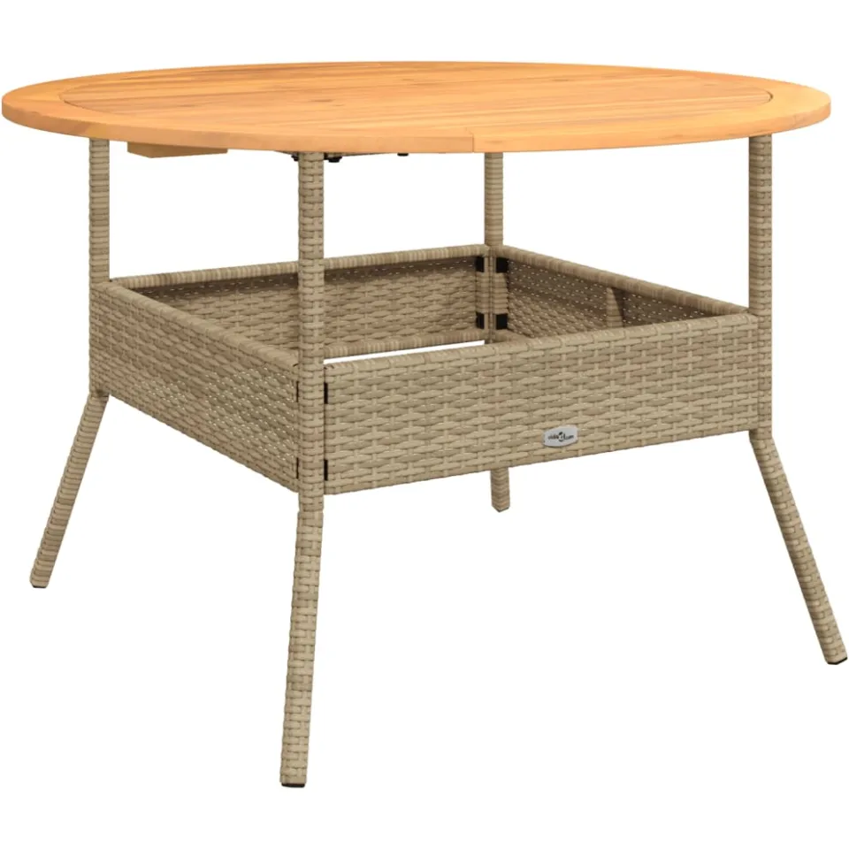 vidaXL 2-delige Loungeset met kussens poly rattan beige, foto 4