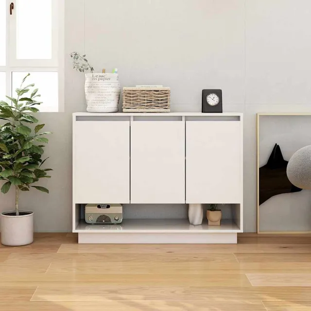 vidaXL Dressoir 97x31x75 cm bewerkt hout wit