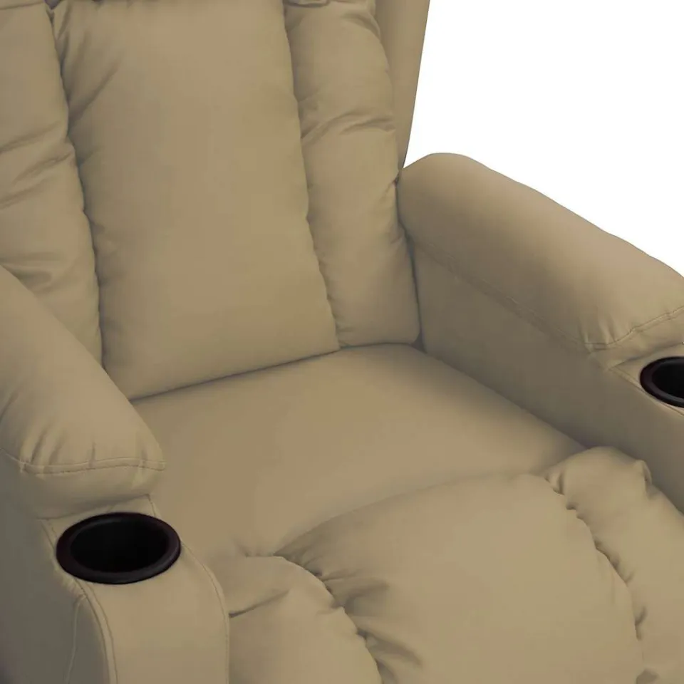 vidaXL Massagestoel kunstleer cappuccinokleurig bruin, foto 4