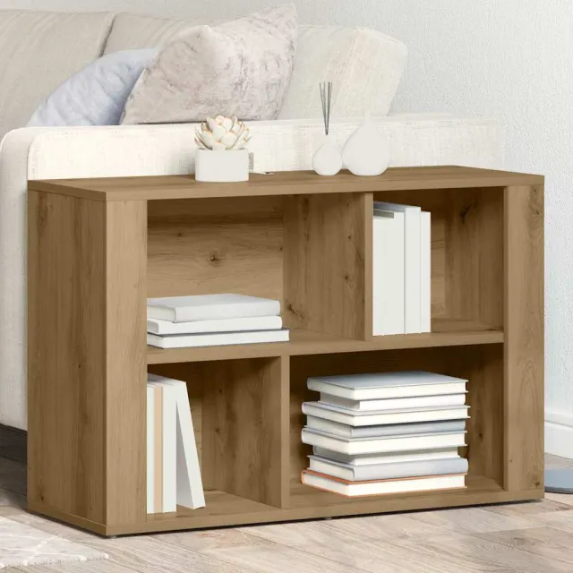 vidaXL Dressoir Artisan Eiken 80 x 30 x 53 cm Bewerkt hout