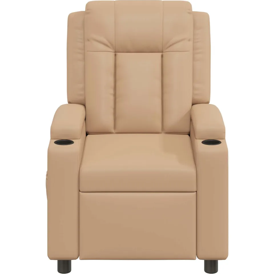 vidaXL Ligstoel Cappuccino 75 x 95 x 100 cm Stof tan, foto 4