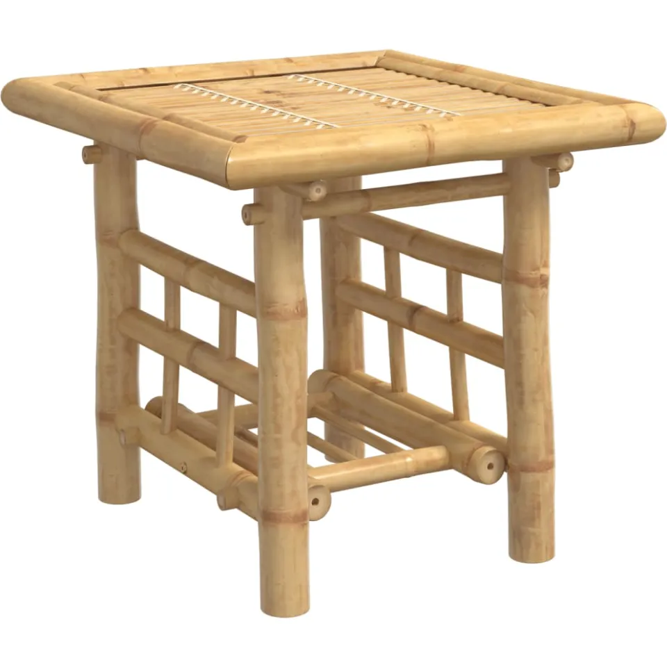vidaXL Bijzettafel 45x45x45 cm bamboe bruin, foto 3