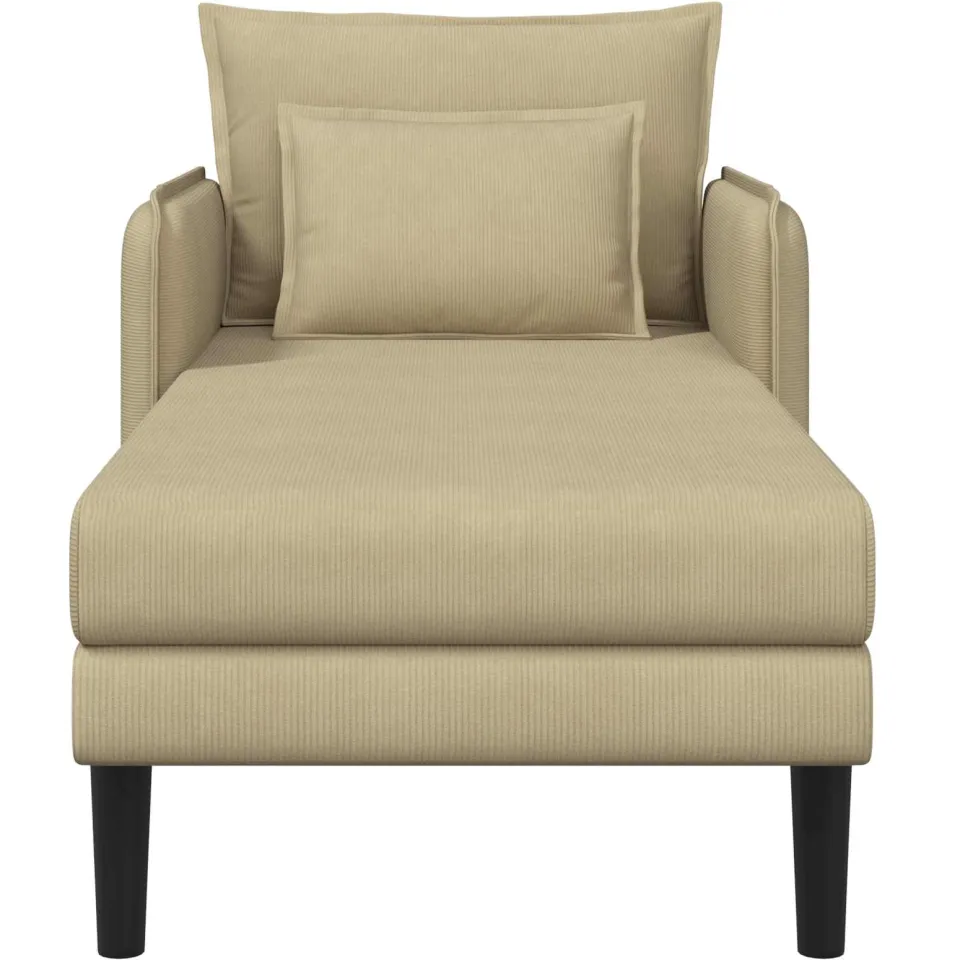 vidaXL Grote chaise longue Grijs groen Katoenen stof, foto 3