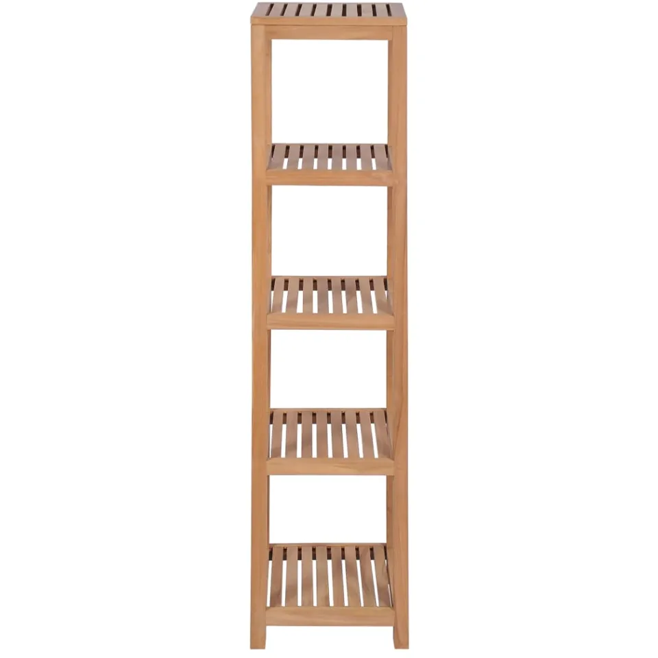 vidaXL Badkamer opbergrek 4-laags 42x42x165 cm massief teakhout bruin, foto 2