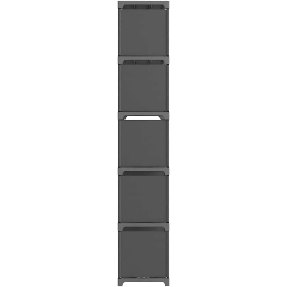 vidaXL Kast met 15 vakken 103x30x175,5 cm stof grijs, foto 3