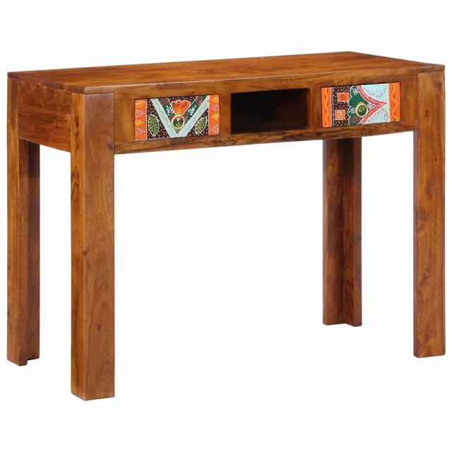 vidaXL Schrijfbureau met lade met opslag Bruin 100 x 50 x 75 cm