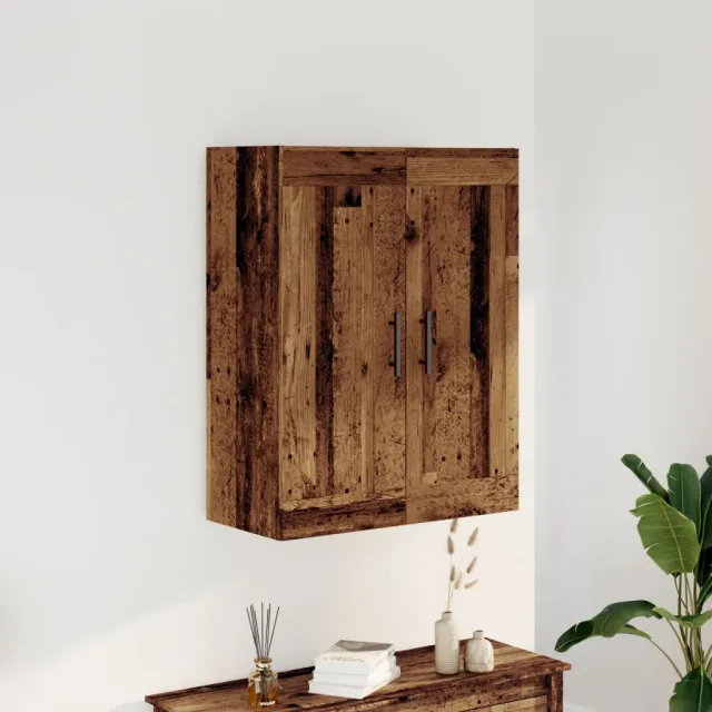 vidaXL Wandkast 69,5x34x90 cm bewerkt hout oud houtkleurig Bruin