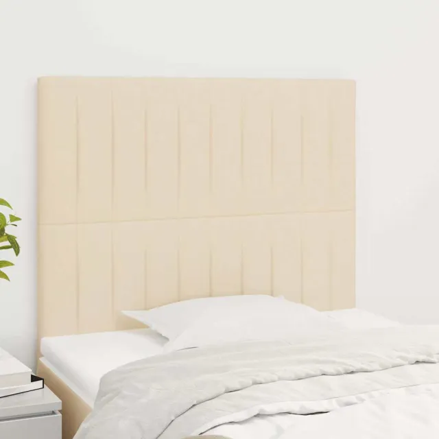 vidaXL Hoofdbord crème 80x5x118/128 cm stof