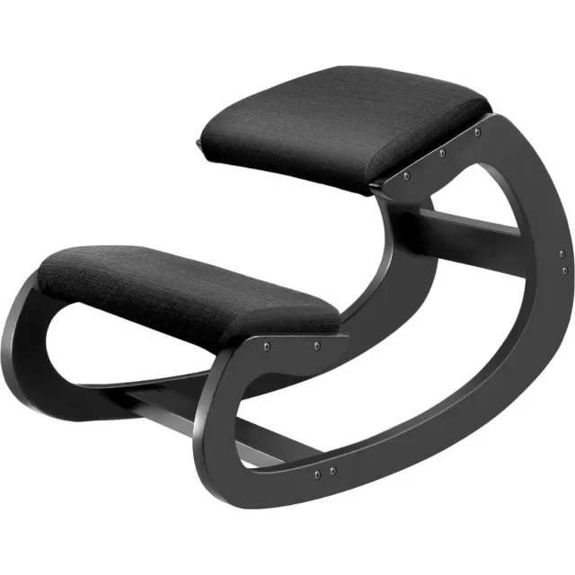 Thuys Kniestoel Ergonomisch – Balansstoel – Rug Corrector – Postuur Corrector – Werkstoel – Met Rugleuning – Bureaustoel – Verlicht Nekpijn En Rugpijn – Meditatie Zwart