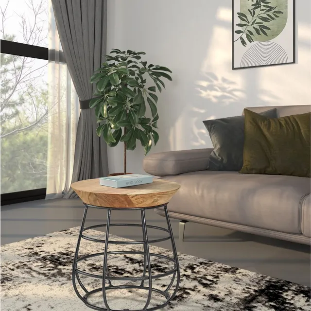 Notio Living Shalini-Bijzettafel - Bruingrijs